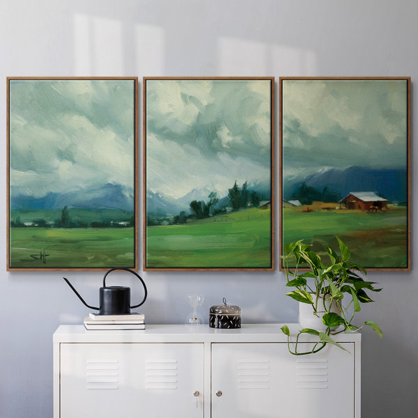 Winston Porter Wallowa Valley Framed On Canvas 3 Pieces Print Wayfair